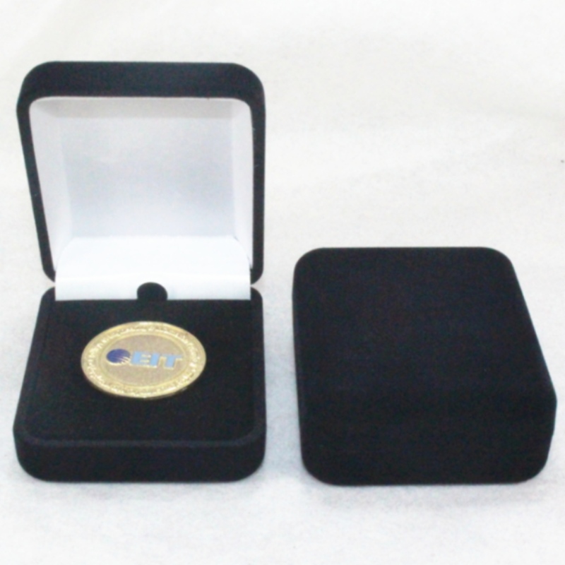 Punkt F-05 runda form Velvet Box för ring, bricka och litet mynt, mm.55*70*26, vikter kring 35g