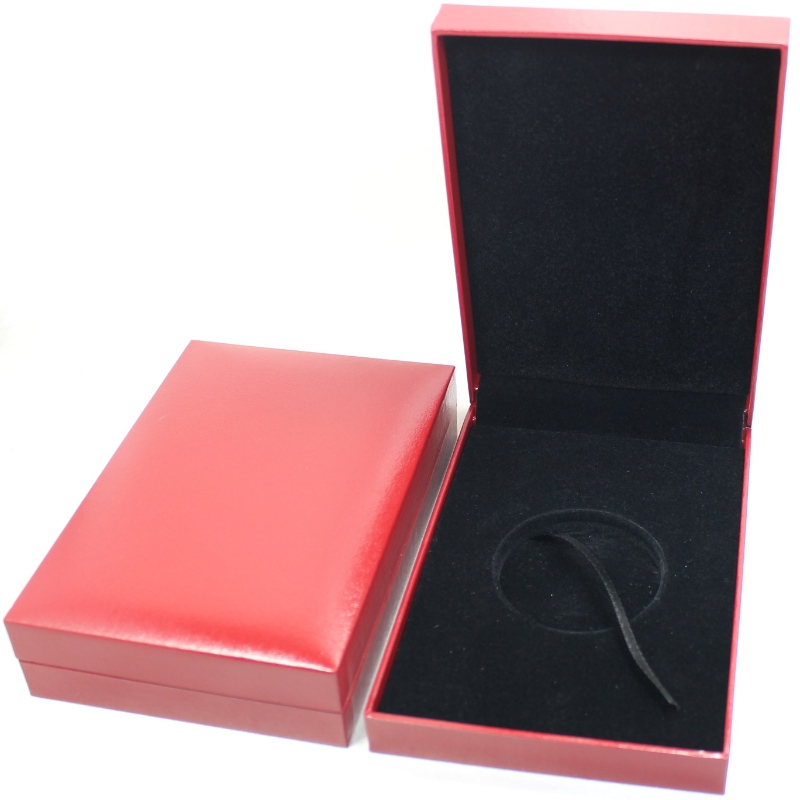 Artikel V-15S rektangel Leatherette Paper Box för 75 * 120 mm medalj, mynt & badge, mm mm. 97 * 143 * 34, vikter cirka 170 g