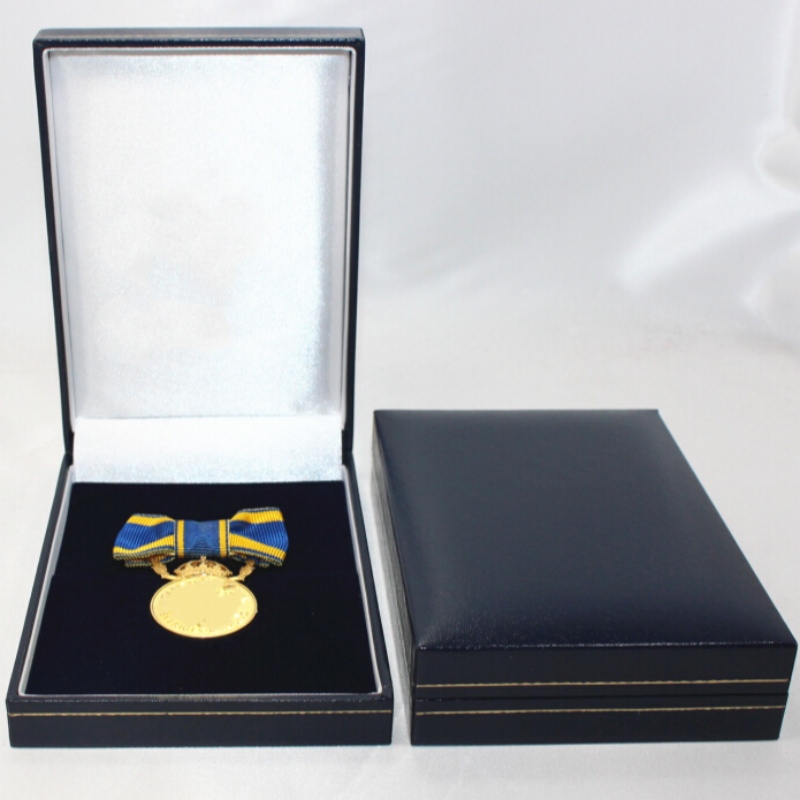 Objekt V-14 rektangel Leatherette Paper box för 88*128*30 mm medalj, mynt och bricka osv. mm.88*128*30, vikter runt 120g
